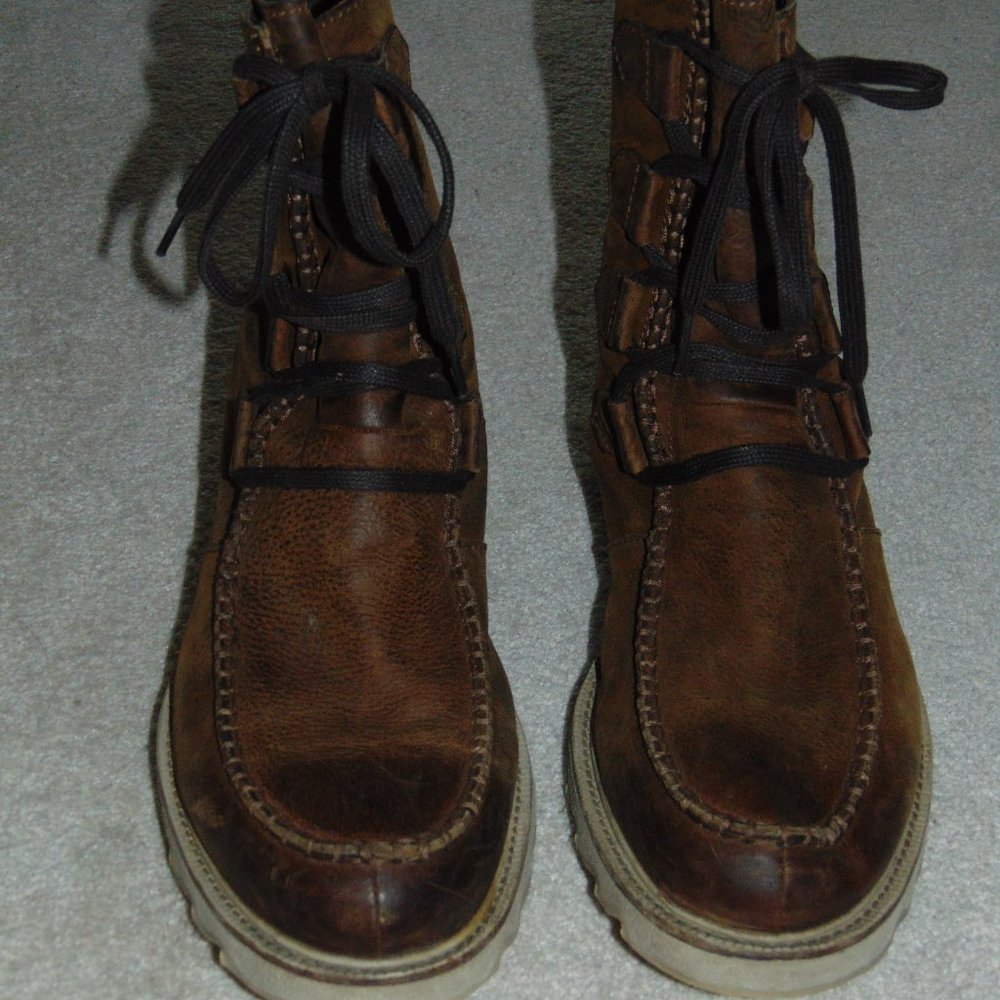 Men's Sorel Mad Leather Boots Moc Toe